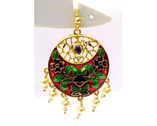 Meenakari Minakari Enamel Jhumka Jhumki Handmade Earrings Jewelry Drop Long E5